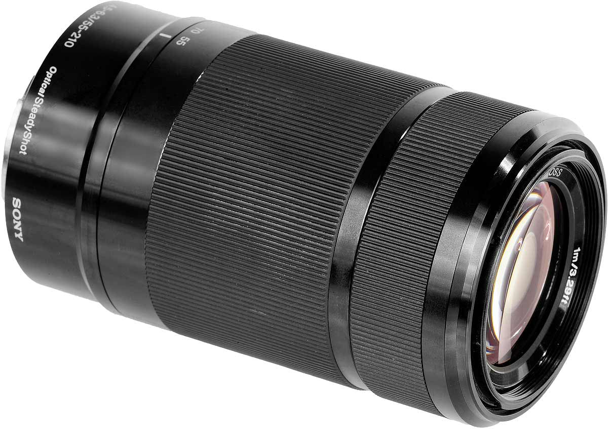 Sony E 55-210mm f/4.5-6.3 OSS E-Mount Lens (Black) - Essential UV Filter Bundle