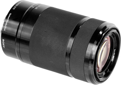 Sony E 55–210 mm f/4,5–6,3 OSS E-Mount-Objektiv (schwarz) – 10-teiliges Zubehörpaket