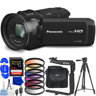 Panasonic HC-V800 Full HD-Camcorder HC-V800K – 10-teiliges Zubehörpaket