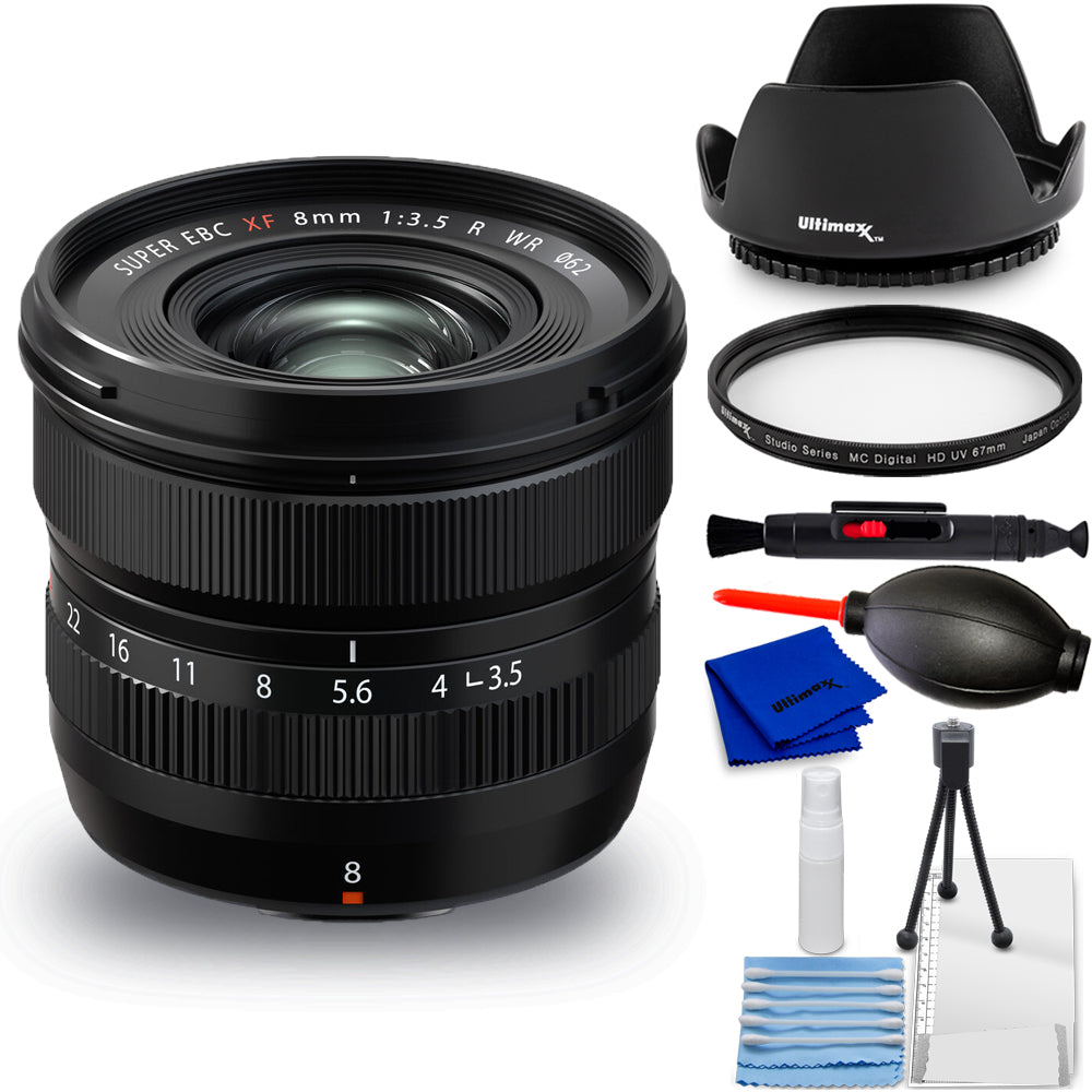 FUJIFILM XF 8mm f/3.5 R WR Objektiv 16797760 - 7-teiliges Zubehörpaket