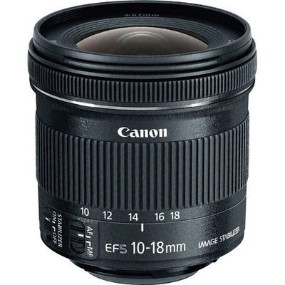 Canon EF-S 10-18mm f/4.5-5.6 IS STM Objektiv 9519B002 - 10-teiliges Zubehörpaket