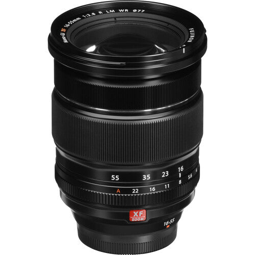 Fujifilm XF 16–55 mm f/2,8 R LM WR-Objektiv (schwarz) 16443072 – 13-teiliges Zubehörpaket