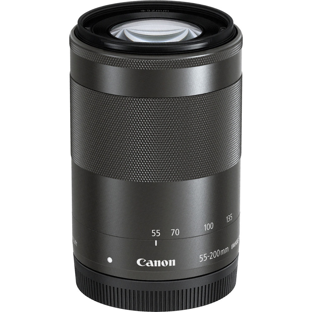 Canon EF-M 55-200mm f/4.5-6.3 IS STM Objektiv (Schwarz) 9517B002 - 7-teiliges Zubehörset