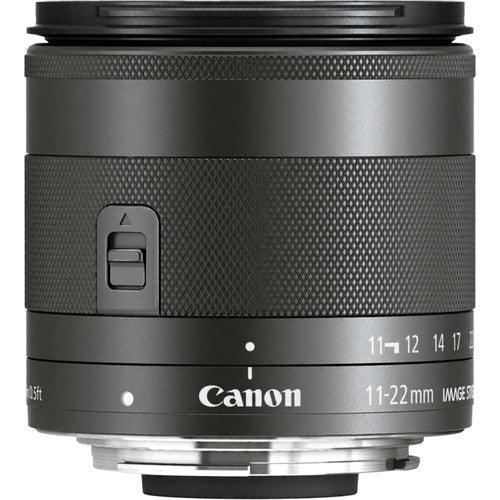 Canon EF-M 11-22mm f/4-5.6 IS STM Objektiv 7568B002 - 7-teiliges Zubehörpaket