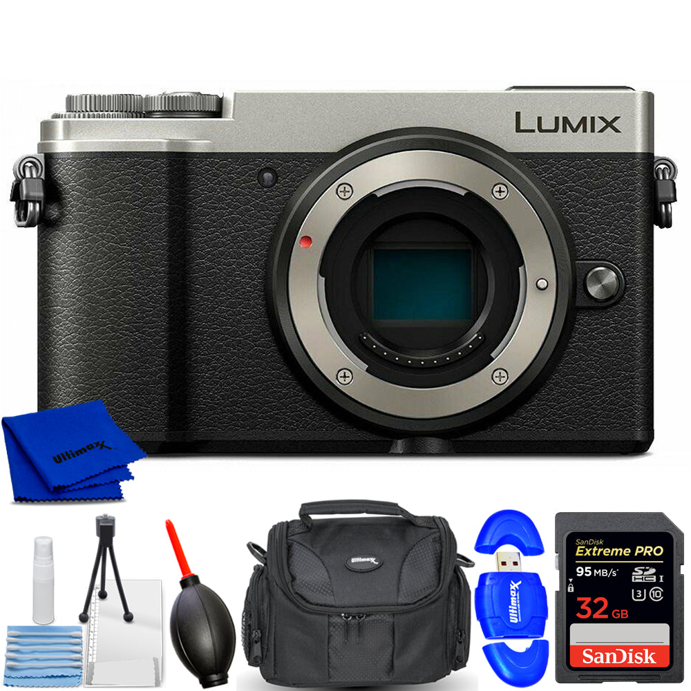 Klicken um zu vergrößern
 Panasonic Lumix DC-GX9 spiegellose Digitalkamera (Gehäuse, Silber) – 7-teiliges Paket