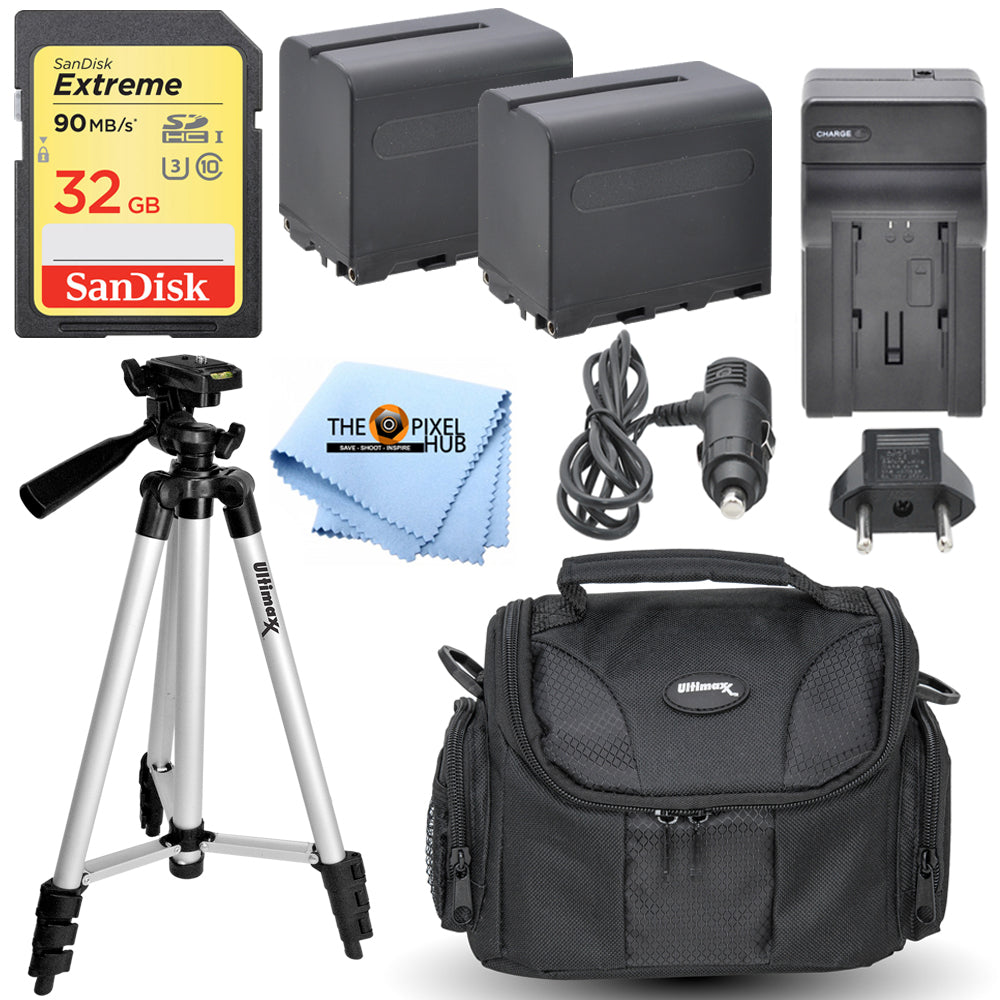 Accessory Bundle for Sony MC2500, FDR-AX1, a6400, a7 III, a7R III IV, NX100, a77