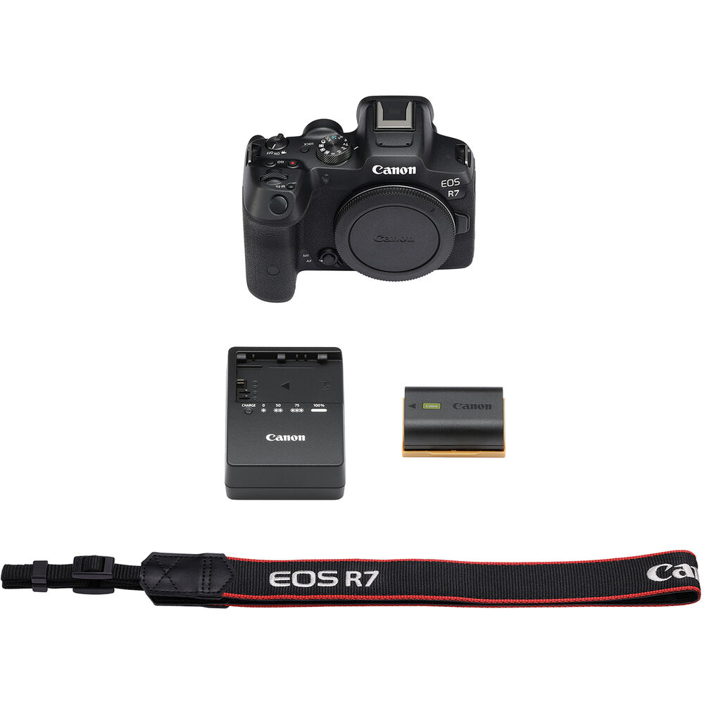 Canon EOS R7 spiegellose Kamera 5137C002 – 7-teiliges Zubehörpaket