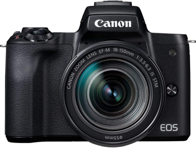 Canon EOS M50 Mark II spiegellose Kamera mit 18-150 mm IS STM (Schwarz) 7-teiliges Paket