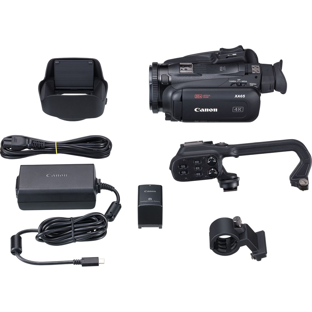 Canon XA65 Professioneller UHD 4K-Camcorder 5732C002 – 14-teiliges Zubehörpaket