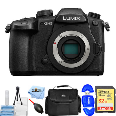 Panasonic Lumix DC-GH5 spiegellose Micro 4/3 Digitalkamera – 32 GB Paket