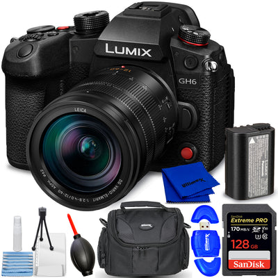 Panasonic Lumix GH6 mit 12–60 mm f/2.8-4 Objektiv DC-GH6LK – 7-teiliges Zubehörpaket