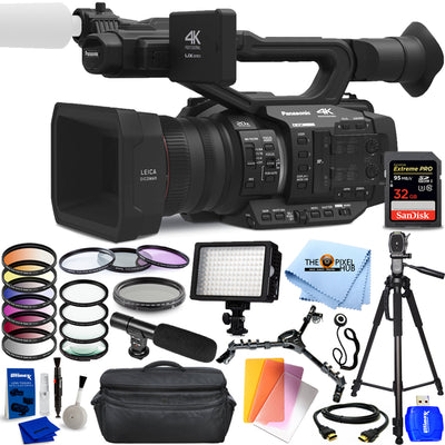 Panasonic AG-UX180 4K Premium Professional Camcorder + 32GB + Filter Kit BUNDLE