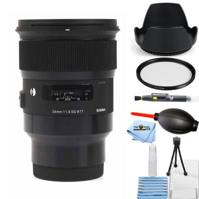 Sigma 24mm f/1.4 DG HSM Art Objektiv für Sony E 401965 - Essential UV Filter Bundle