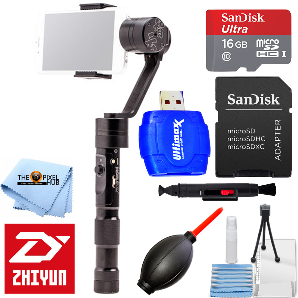 Zhiyun-Tech Smooth-II 3-Axis Handheld Stabilizer for Smartphones + 16GB Bundle