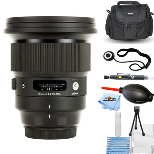 Sigma 105mm f/1.4 DG HSM Art Lens for Canon EF 259954 - 7PC Accessory Bundle