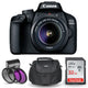 Canon EOS 4000D / Rebel T100 18-55mm III Lens with 32GB SD + Case + Filter Kit Canon
