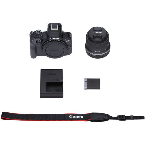 Canon EOS R50 spiegellose Kamera mit 18-45-mm-Objektiv (Schwarz) – 5811C012