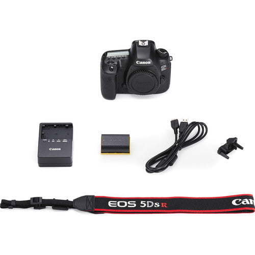 Canon EOS 5DS R DSLR-Kamera (nur Gehäuse), zusätzliche Akkus, Blitz und Tasche im Paket