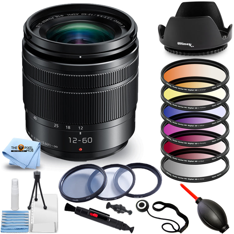 Panasonic Lumix G Vario 12–60 mm 1:3,5–5,6 ASPH. POWER OIS-Objektiv – Filter-Kit