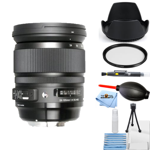 Sigma 24-105mm F/4 DG OS HSM Art Lens for Nikon 635-306 - 7PC Accessory Bundle