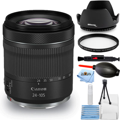 Canon RF 24–105 mm f/4–7,1 IS STM Objektiv 4111C002 + UV-Filterpaket, offene Verpackung