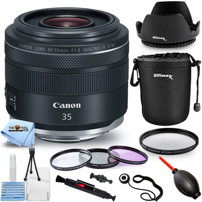 Canon RF 35mm f/1.8 IS Macro STM Lens - 12PC Accessory Bundle