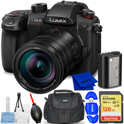 Panasonic Lumix GH5 II spiegellose Kamera mit 12-60 mm ASPH. Objektiv – 7-teiliges Paket