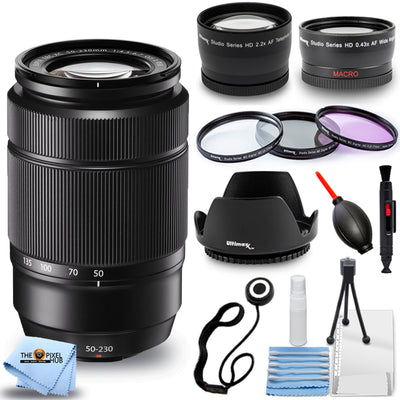 Fujifilm XC 50–230 mm f/4,5–6,7 OIS II-Objektiv (schwarz) – 10-teiliges Zubehörpaket