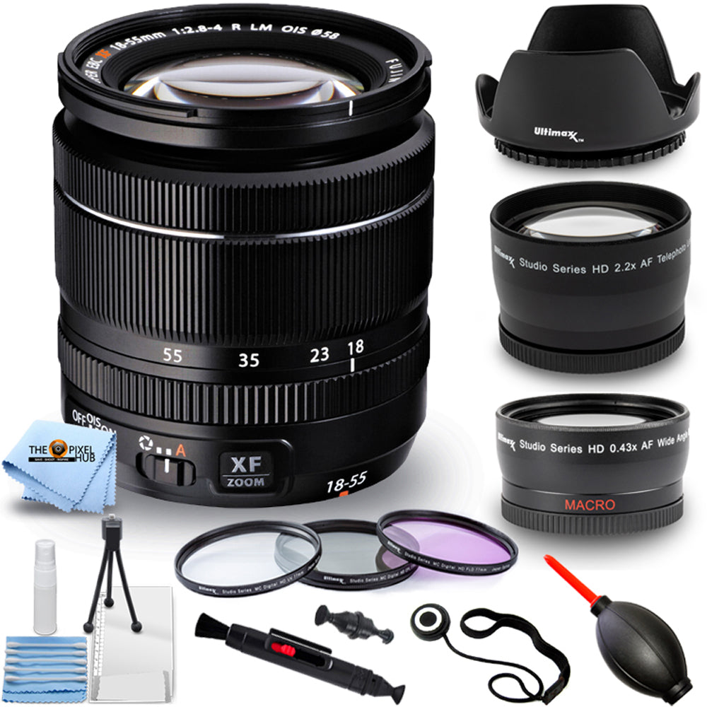 FUJIFILM XF 18-55mm f/2.8-4 R LM OIS Zoom Lens Filter Bundle - New in White Box