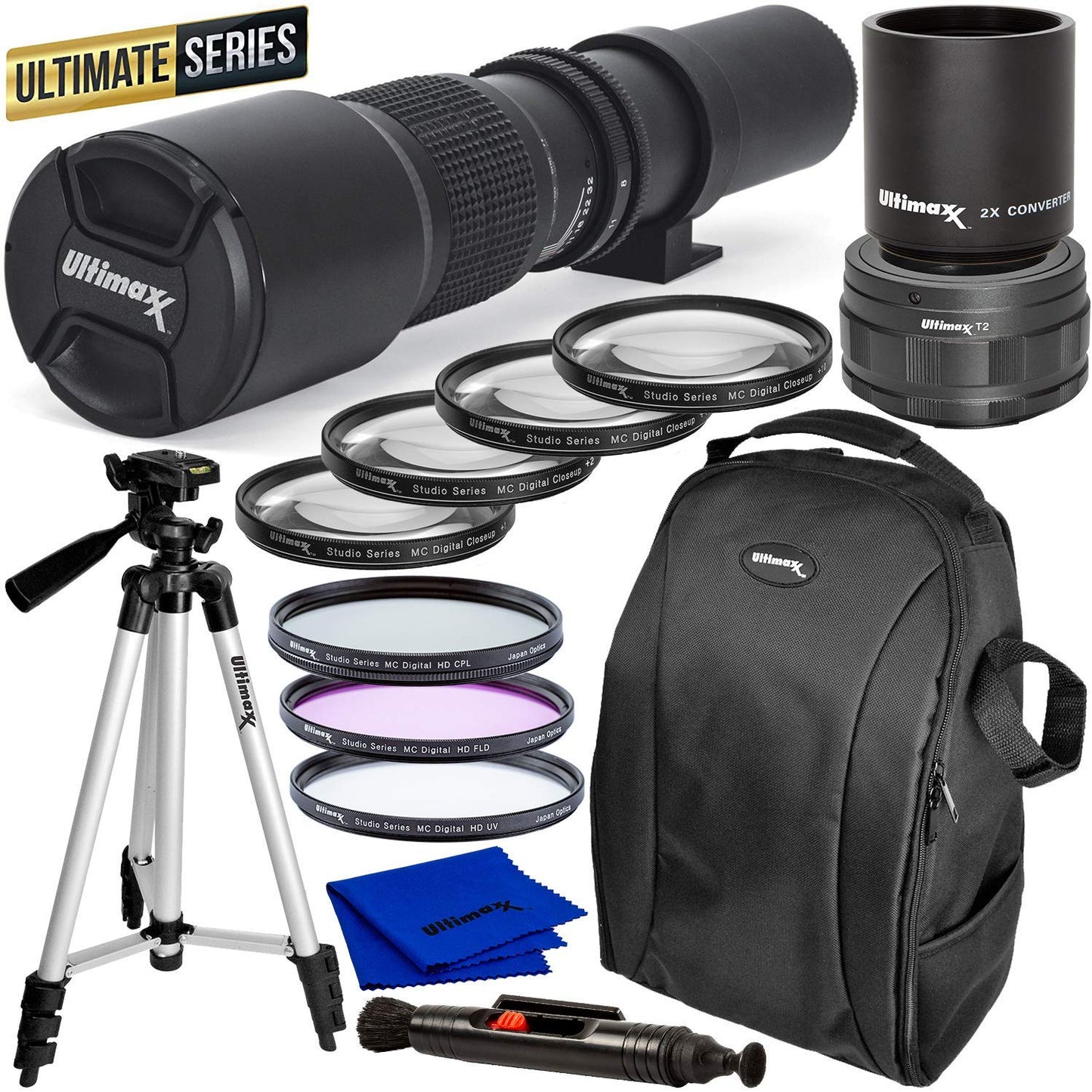 ULTIMAXX High-Power 500mm/1000mm f/8 für Sony NEX mit Filterkits + Rucksack