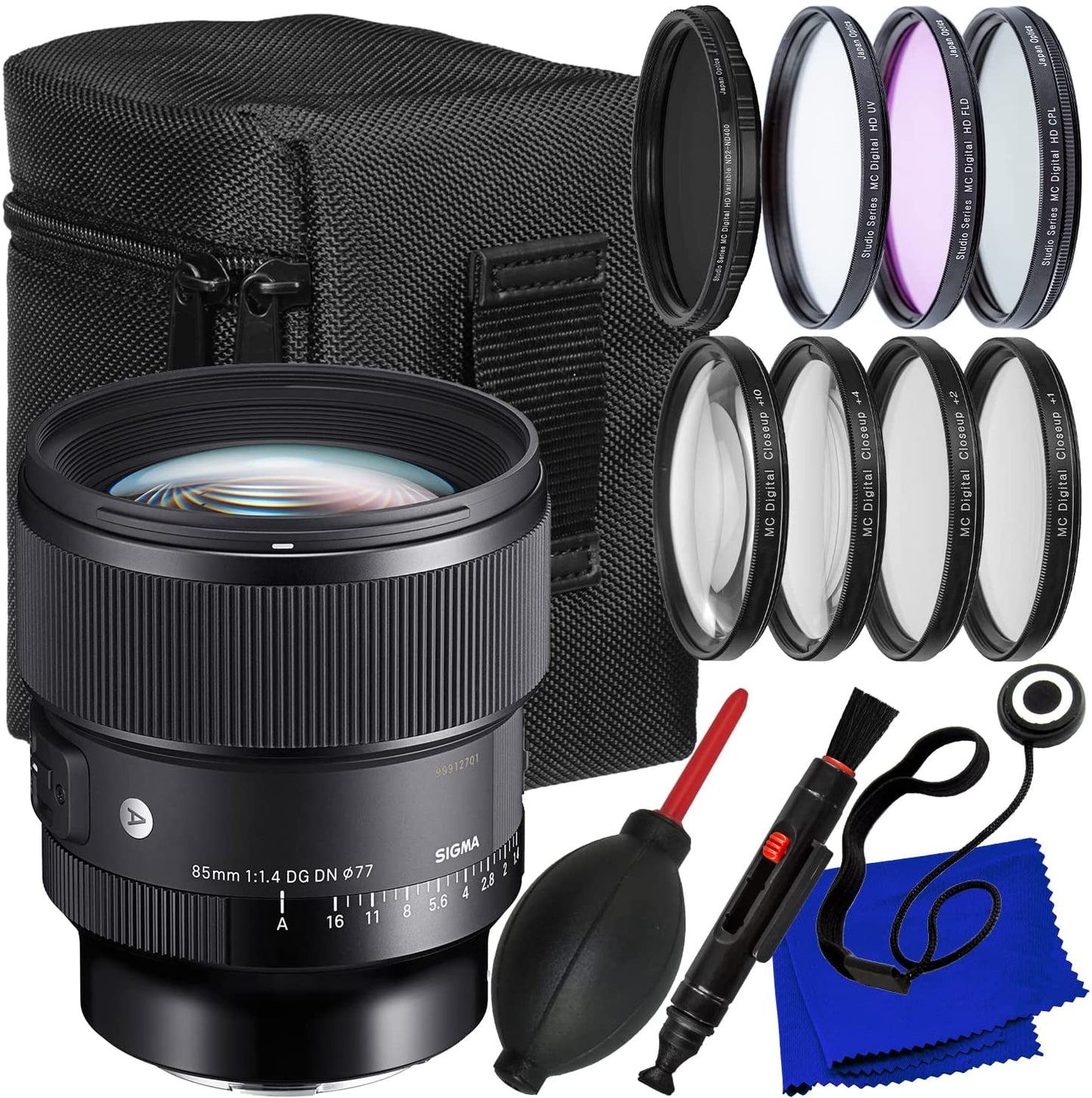 Sigma 85mm f/1.4 DG DN Art Objektiv für Sony E 322965 - 12-teiliges Zubehörpaket