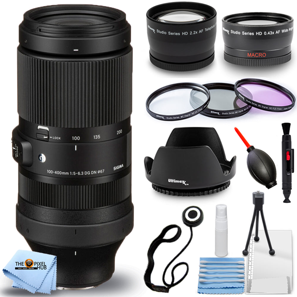 Sigma 100–400 mm f/5–6,3 DG DN OS Contemporary-Objektiv (FUJIFILM X) – 10er-Paket