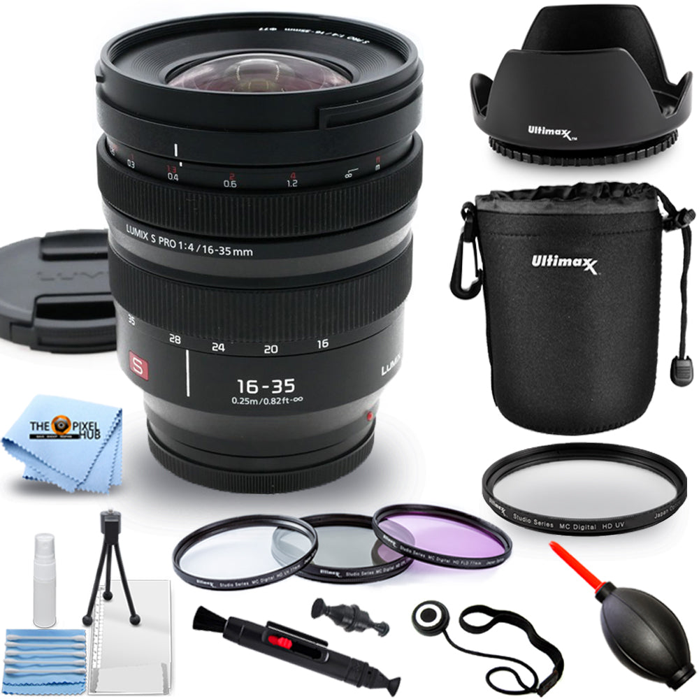 Panasonic Lumix S PRO 16-35mm f/4 Lens S-R1635 - 10PC Accessory Bundle