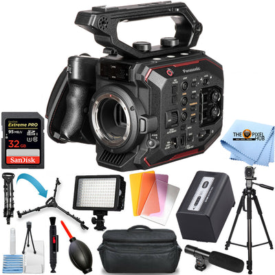 Panasonic AU-EVA1 Kompakte 5,7K Super 35-mm-Kinokamera + 64 GB + LED-Licht-Kit