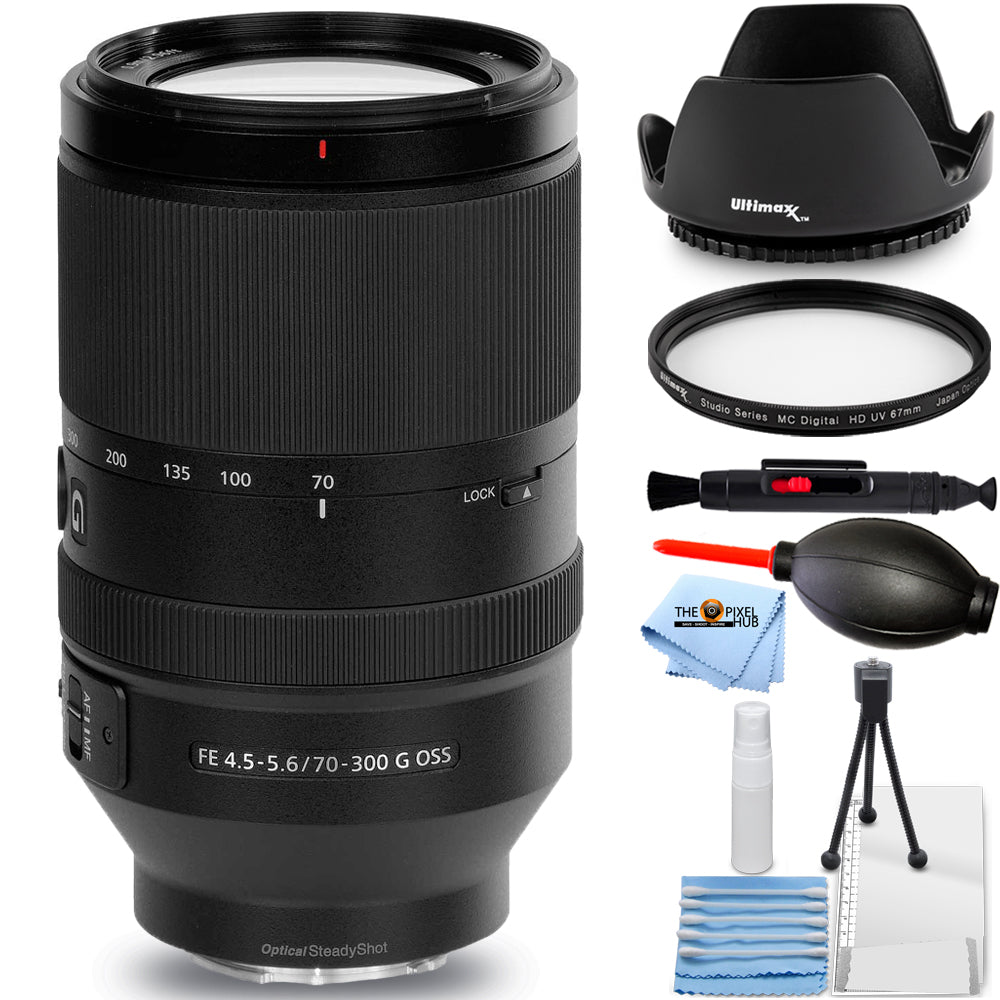 Sony FE 70-300mm f/4.5-5.6 G OSS Lens SEL70300G - 7PC Accessory Bundle