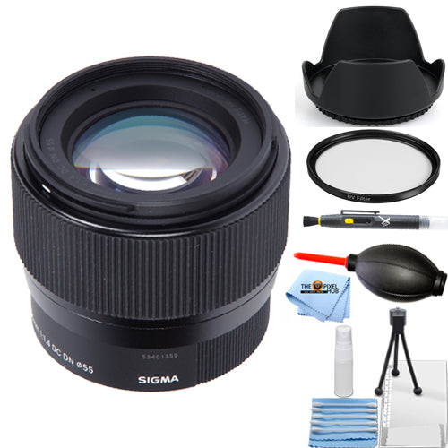 Sigma 56mm f/1.4 DC DN Contemporary Objektiv für Sony E 351965 - Starter UV Bundle