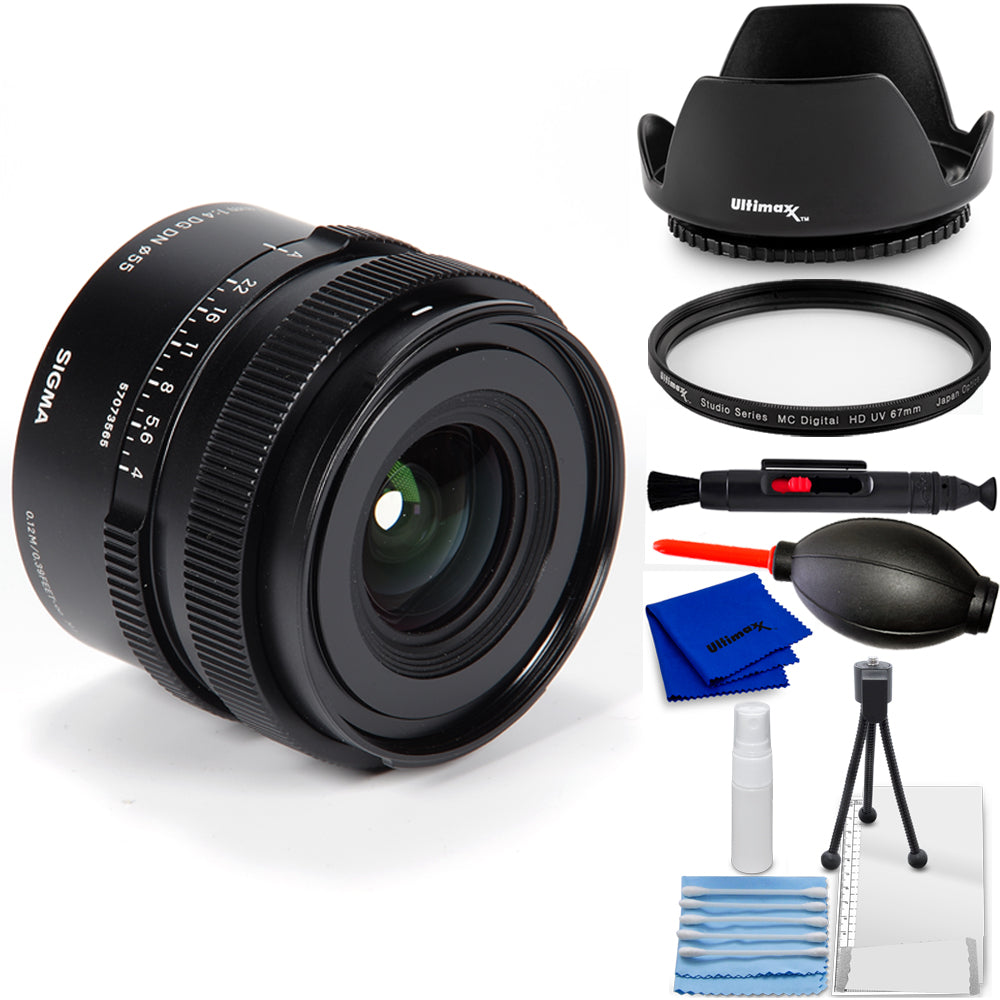 Sigma 17mm f/4 DG DN Contemporary Lens (Sony E) 415965 - 7PC Accessory Bundle