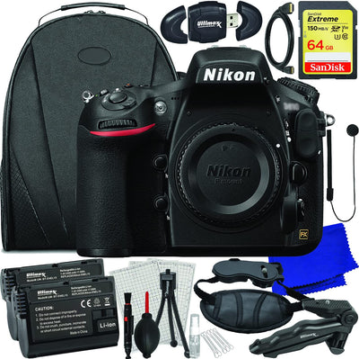 Nikon D810 DSLR-Kamera (nur Gehäuse) 1542 – 12-teiliges 64-GB-Zubehörpaket