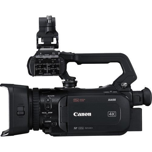 Canon XA55 UHD 4K30 Camcorder mit Dual-Pixel-Autofokus + 64 GB + Stativ-Paket