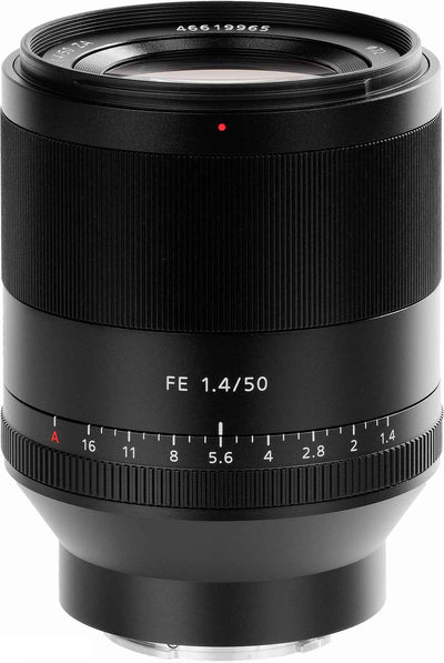 Sony Planar T* FE 50mm f/1.4 ZA Objektiv SEL50F14Z - 7-teiliges Zubehörpaket