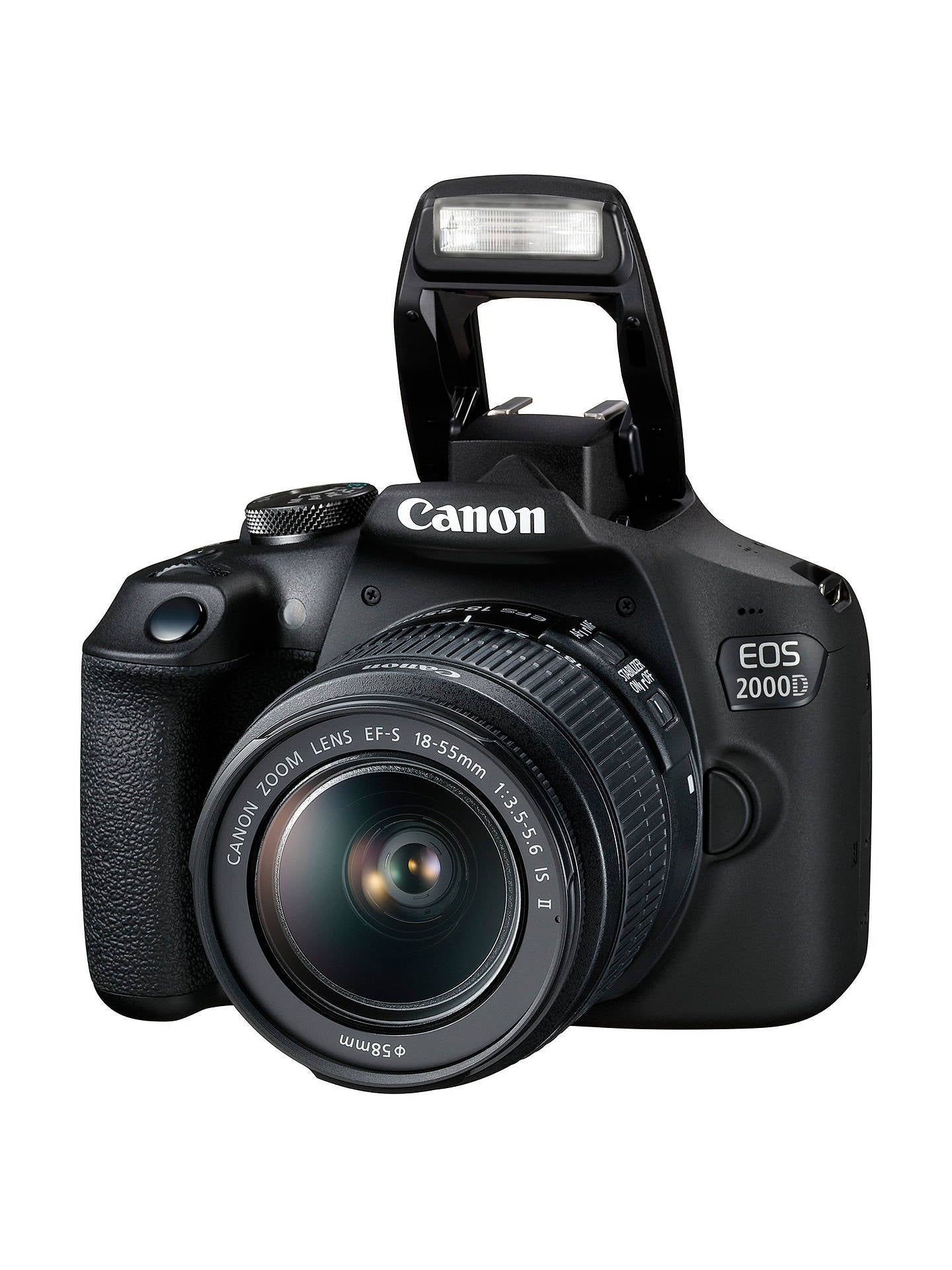 Canon EOS 2000D / Rebel T7 mit 18-55 mm IS II Objektiv + 32 GB + Blitz + UV-Paket