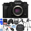 FUJIFILM X-T4 Mirrorless Camera (Black) 16652855 - 12PC Accessory Bundle