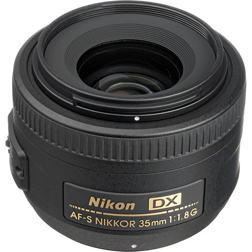 Nikon AF-S DX NIKKOR 35 mm 1:1,8G-Objektiv (schwarz) Essential UV-Filterpaket