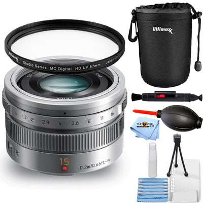 Panasonic LUMIX G Leica DG Summilux 15 mm f/1,7 ASPH. Objektiv Silber – UV-Paket