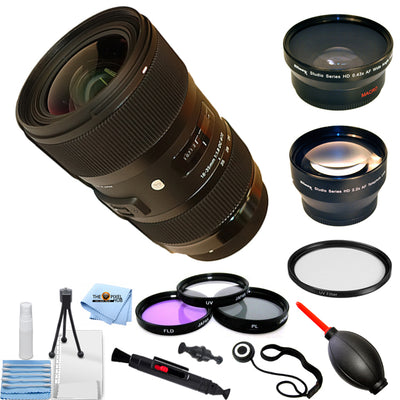 Sigma 18–35 mm f/1,8 DC HSM Art-Objektiv für Nikon 210–306 – Filter-Kit-Paket