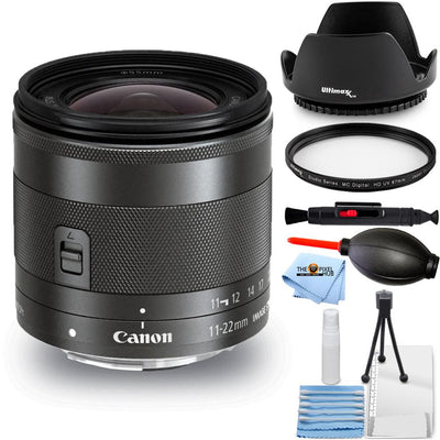 Canon EF-M 11-22mm f/4-5.6 IS STM Objektiv 7568B002 - 7-teiliges Zubehörpaket