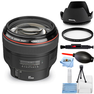 Canon EF 85mm f/1.2L II USM Autofocus Lens 1056B002 - UV Filter Bundle