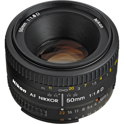 Nikon AF NIKKOR 50 mm 1:1,8D Autofokusobjektiv + Tele- und Weitwinkelobjektiv-Paket