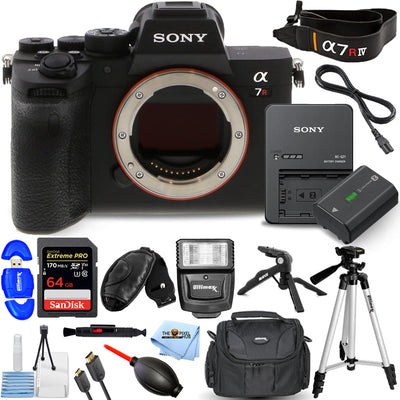 Sony Alpha a7R IV spiegellose Digitalkamera (nur Gehäuse) + 64 GB + Stativ-Paket