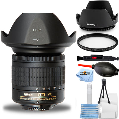 Nikon AF-P DX NIKKOR 10–20 mm 1:4,5–5,6G VR-Objektiv 20067 – 7-teiliges Zubehörpaket